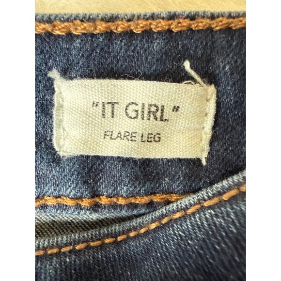 Avec Les Filles Jeans “It Girl” High-Rise Flare Stretch Denim Womens Size 28 EUC - Picture 13 of 14